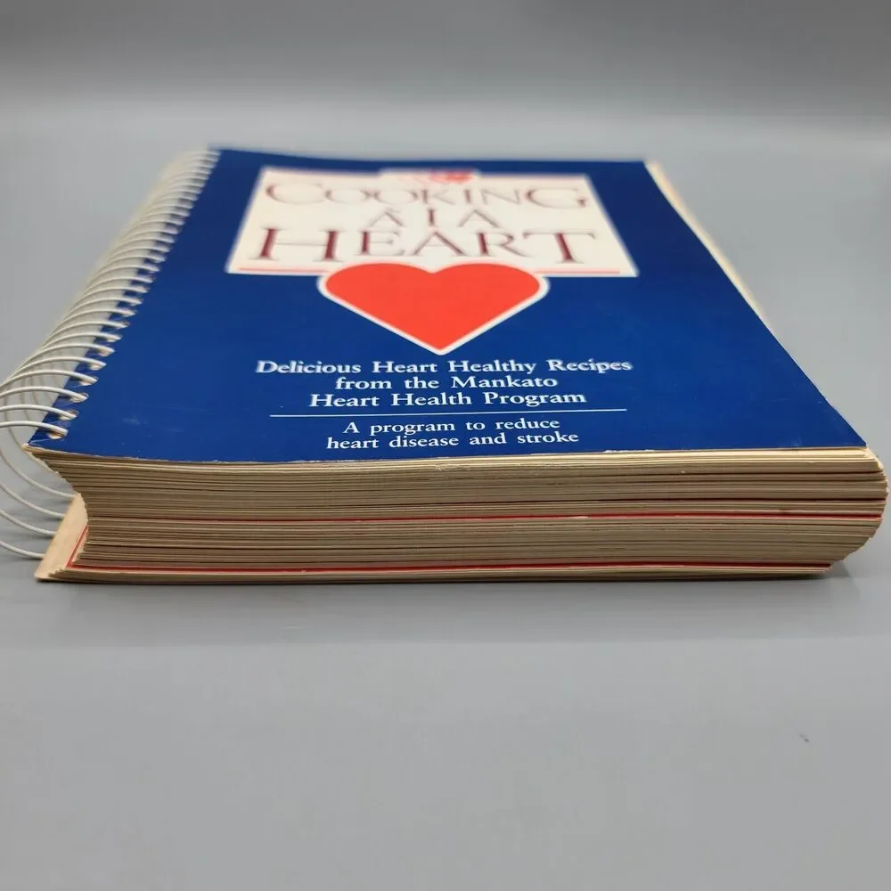 Vintage 1990 Cooking À La Heart Mankato Health Minnesota Cookbook Recipes Book